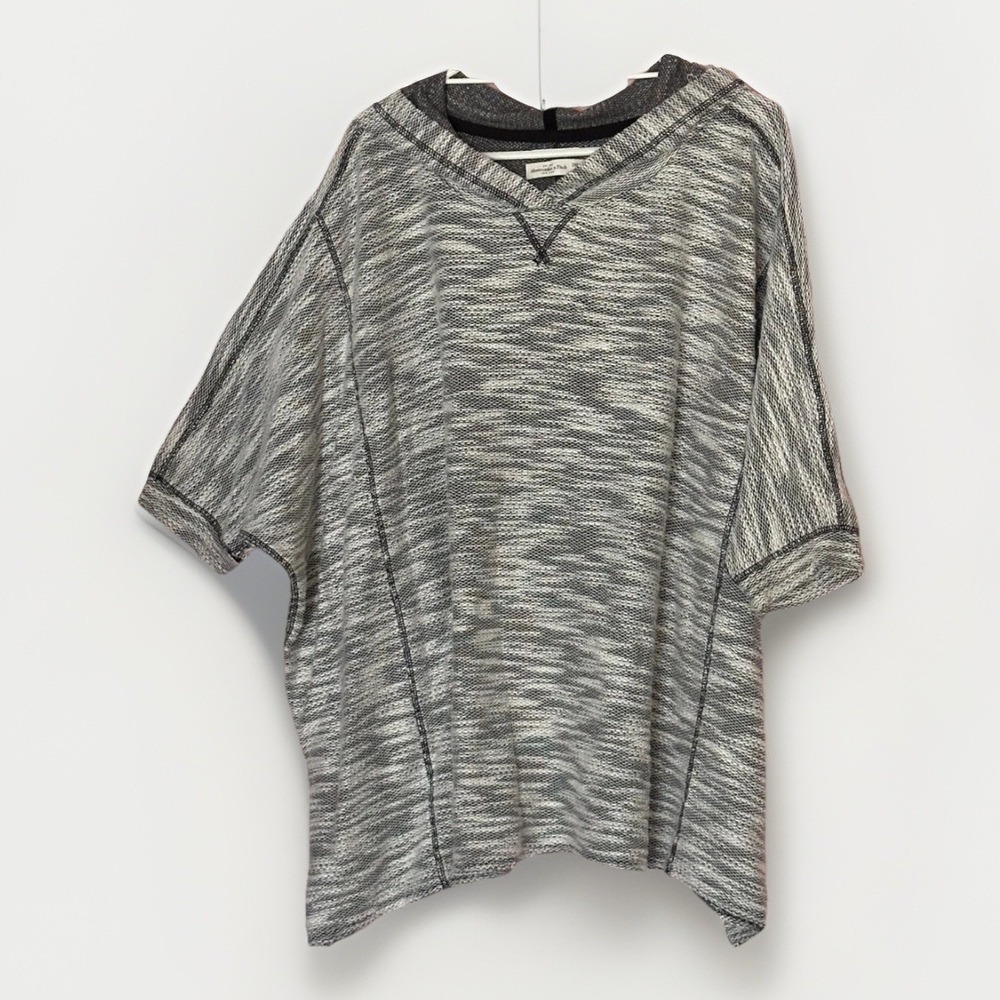 Abercrombieโ Fitch Womens Oversized Gray Knit Hoodie Sweater One Size Y2K Lounge